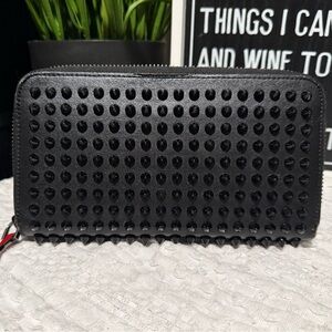 Christian Louboutin Black Studded Wallet